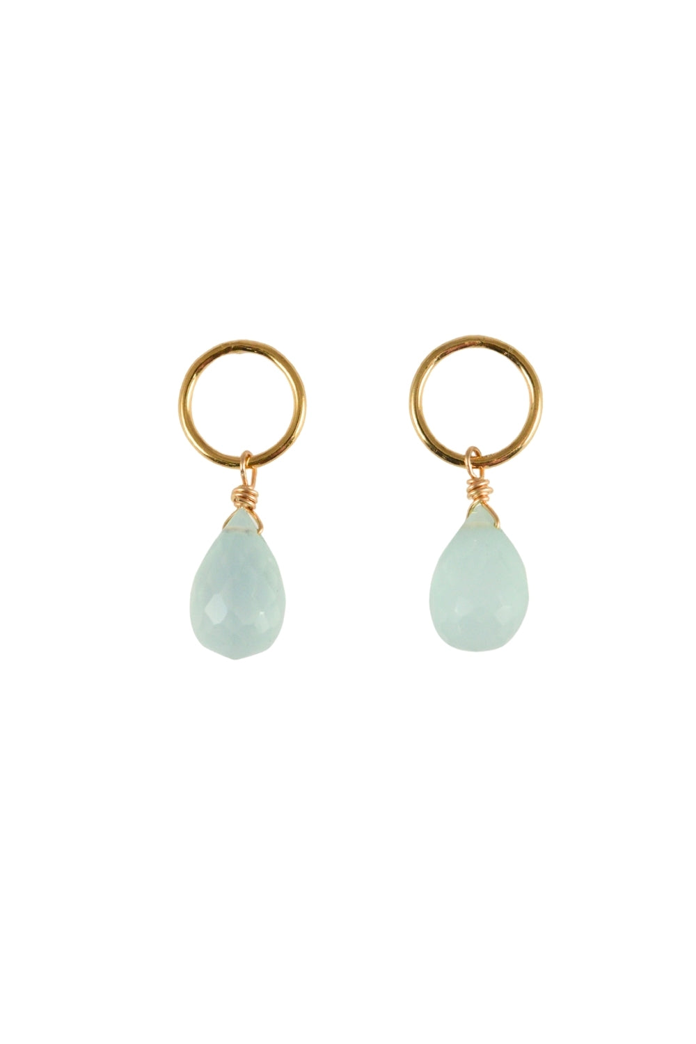 Dottie Earrings in Blue Chalcedony