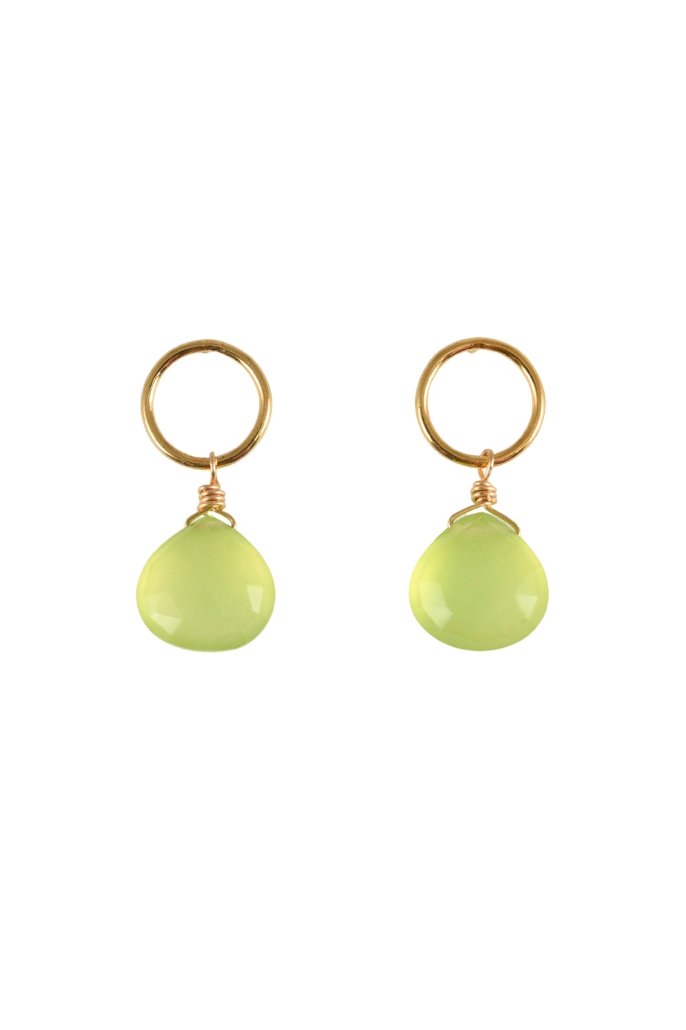 Dottie Earrings in Green Chalcedony