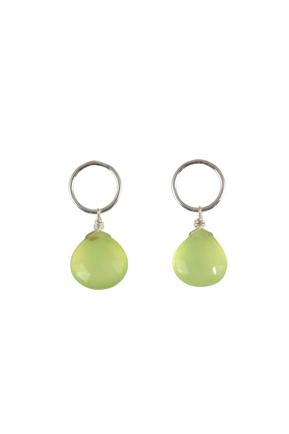 Dottie Earrings in Green Chalcedony