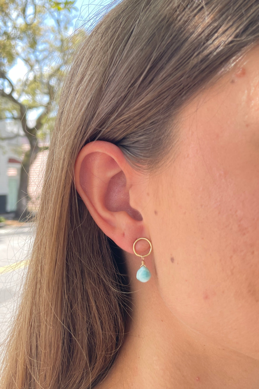 Dottie Earrings in Larimar