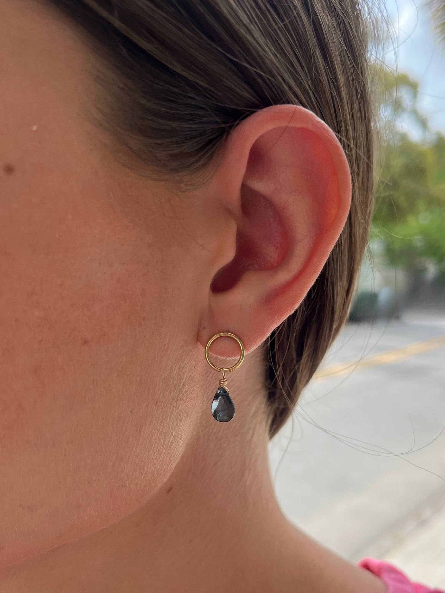 dottie Earrings in London Blue Topaz