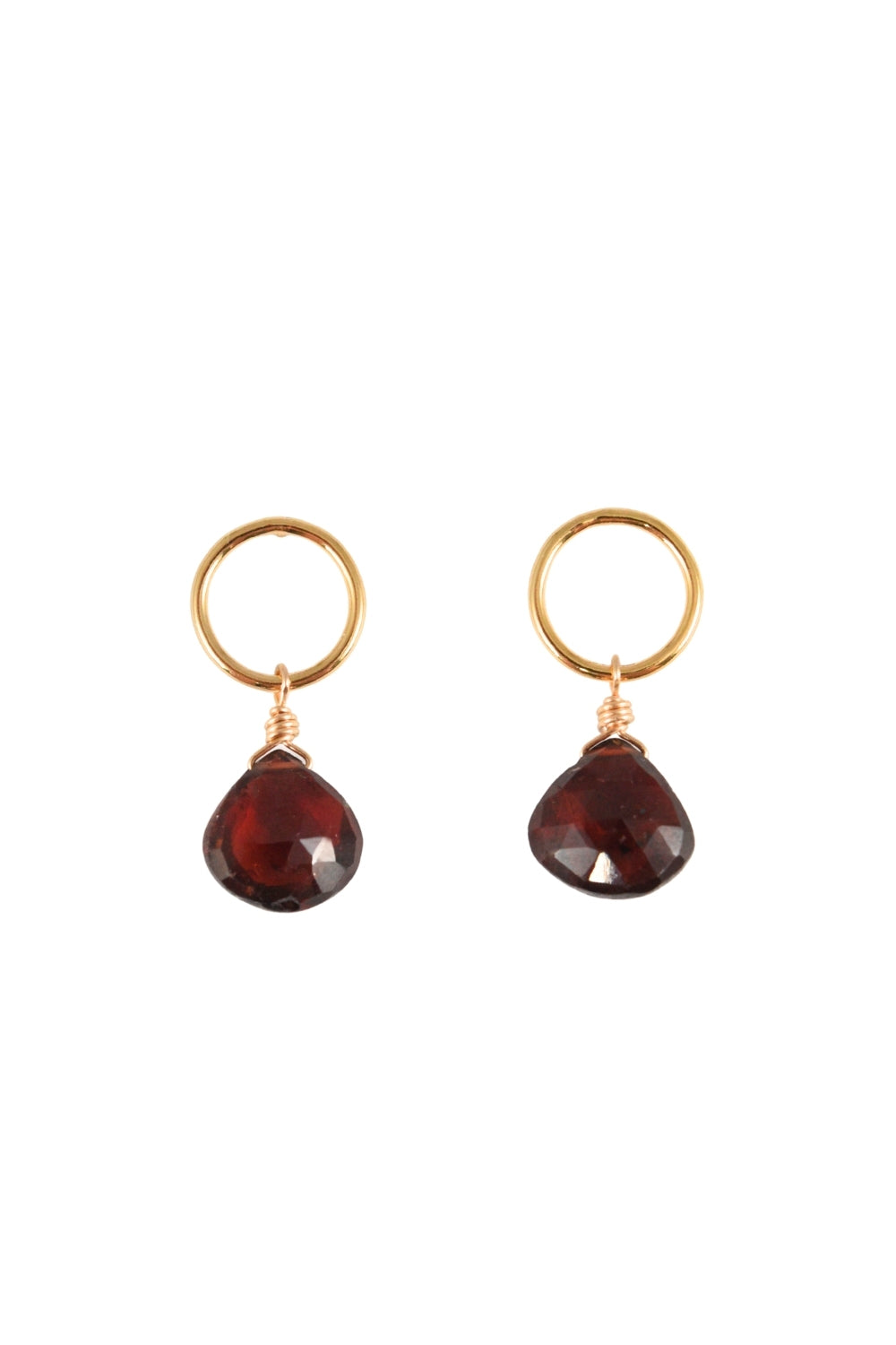 Dottie Earrings in Garnet