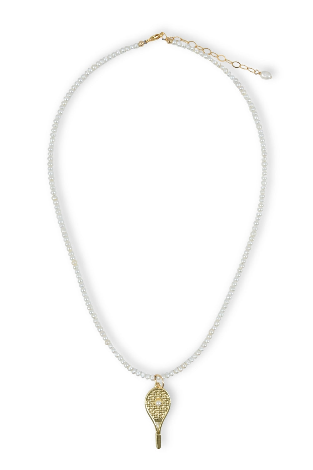 Emma Pearl Tennis Racket Charm
