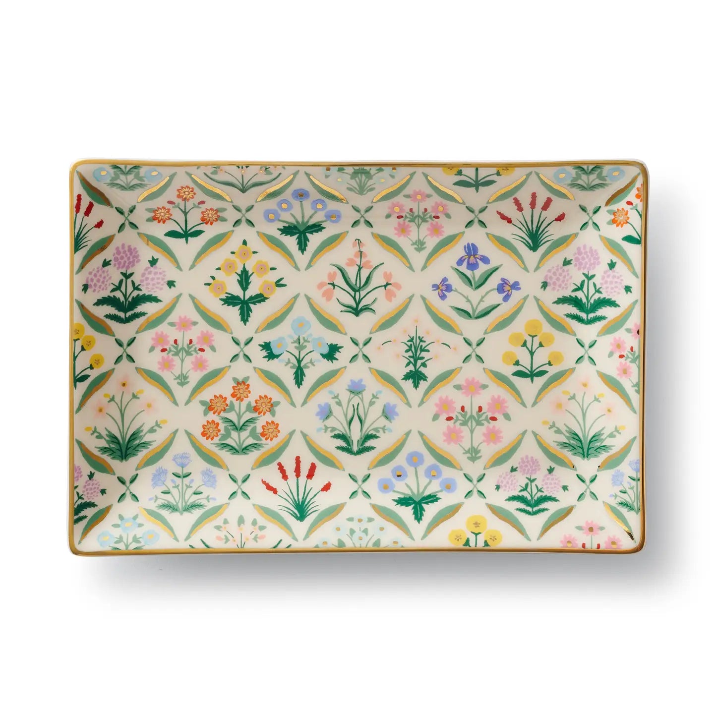 Floral print catchall tray