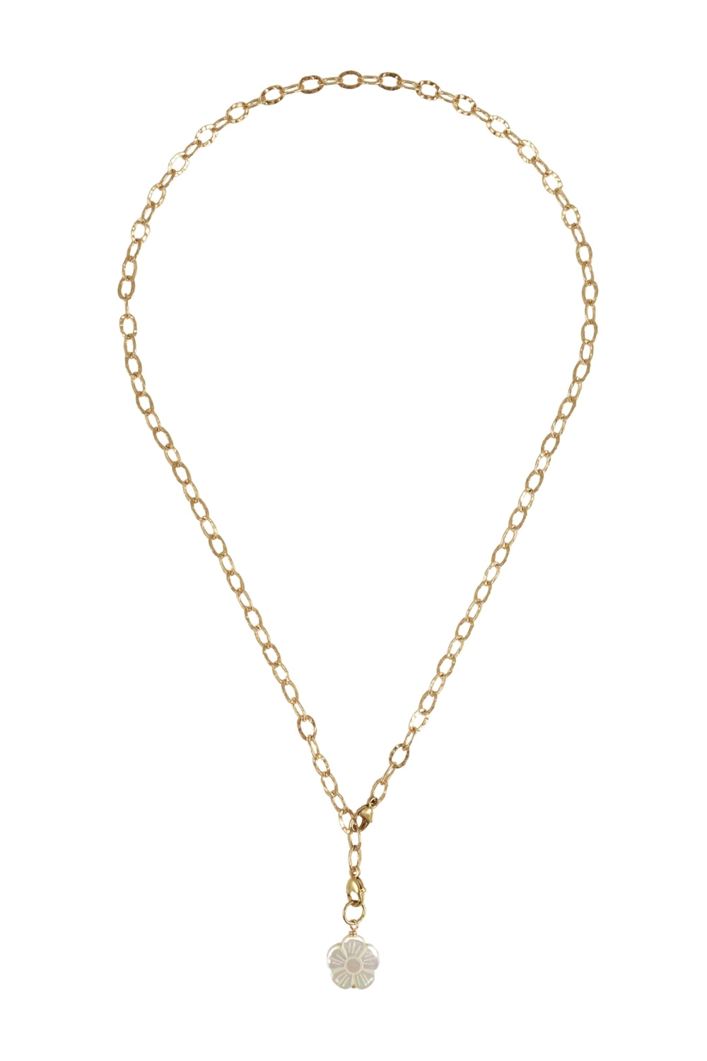 Mother of Pearl Flower Charm