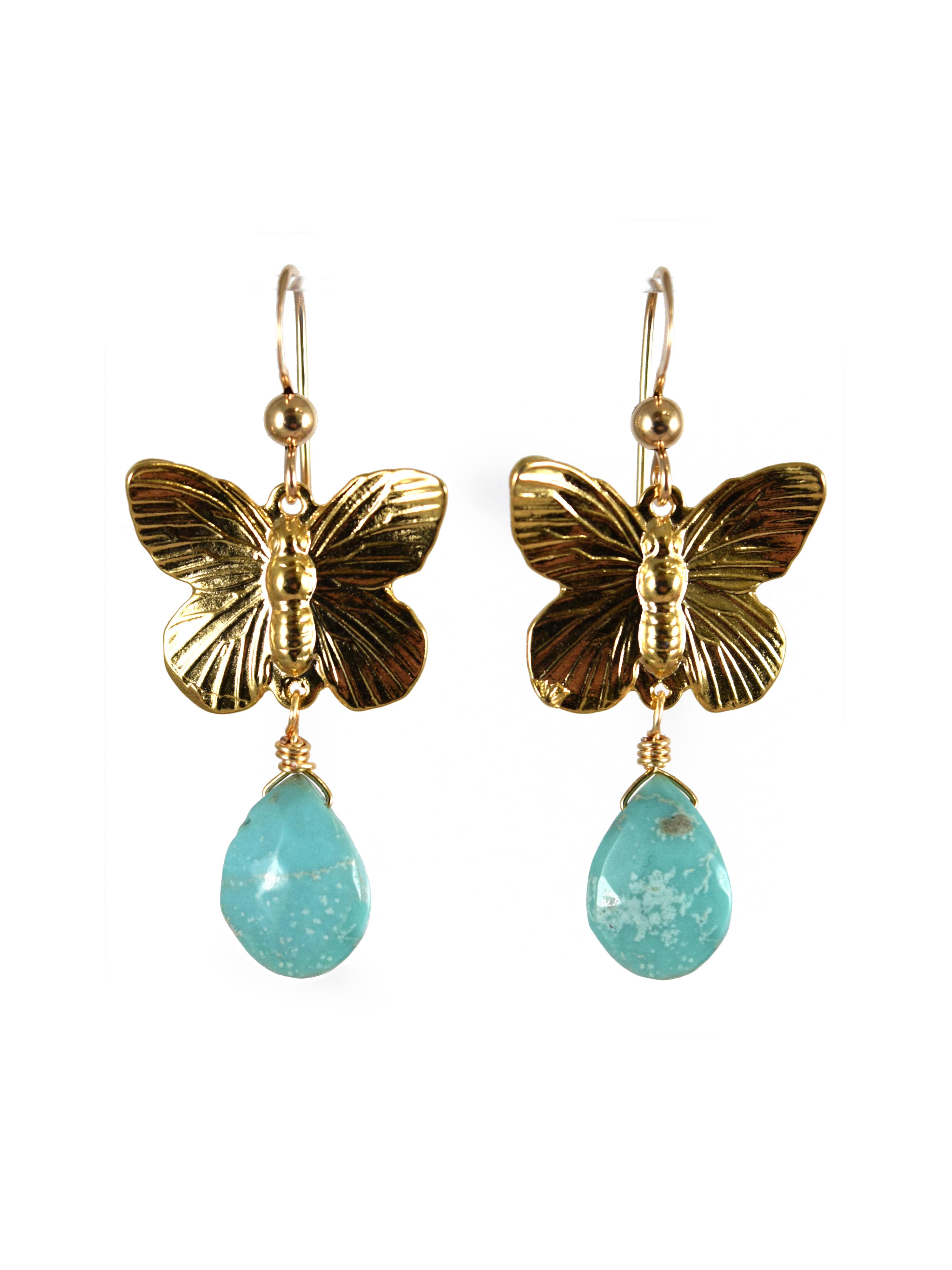 Butterfly Earrings in Turquoise