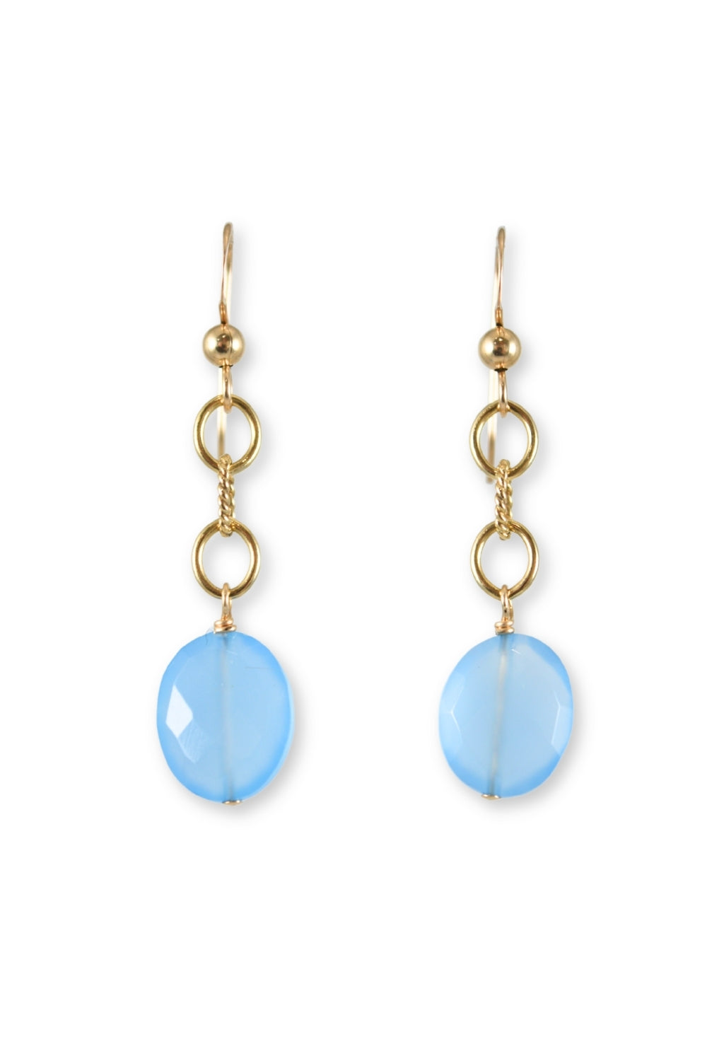 Gemma Earrings in Blue Chalcedony