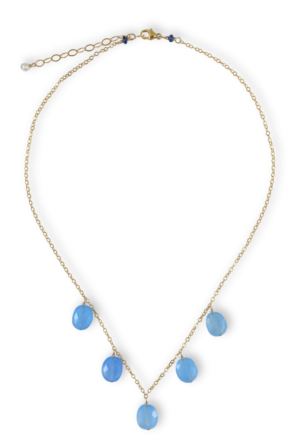 Gemma Necklace in Blue Chalcedony