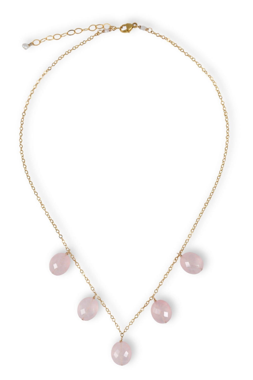 Gemma Necklace in Rose Quartz