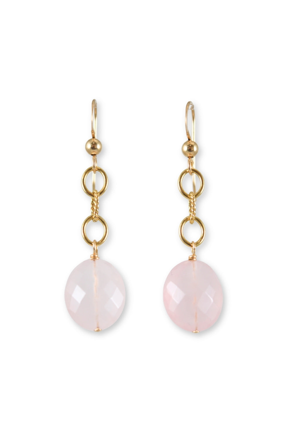 Gemma Earrings in Rose Quartz