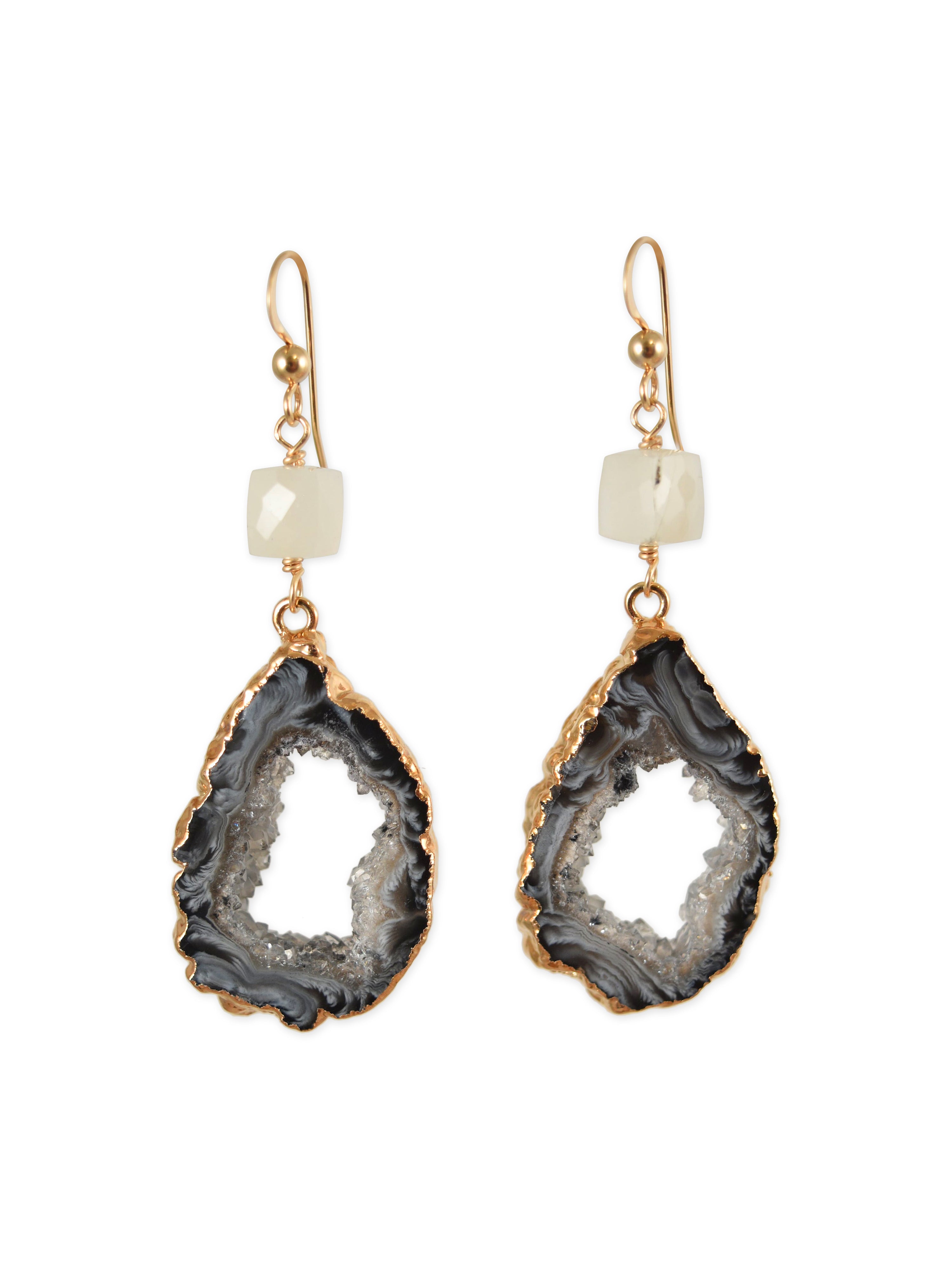 Agate Slice Earrings