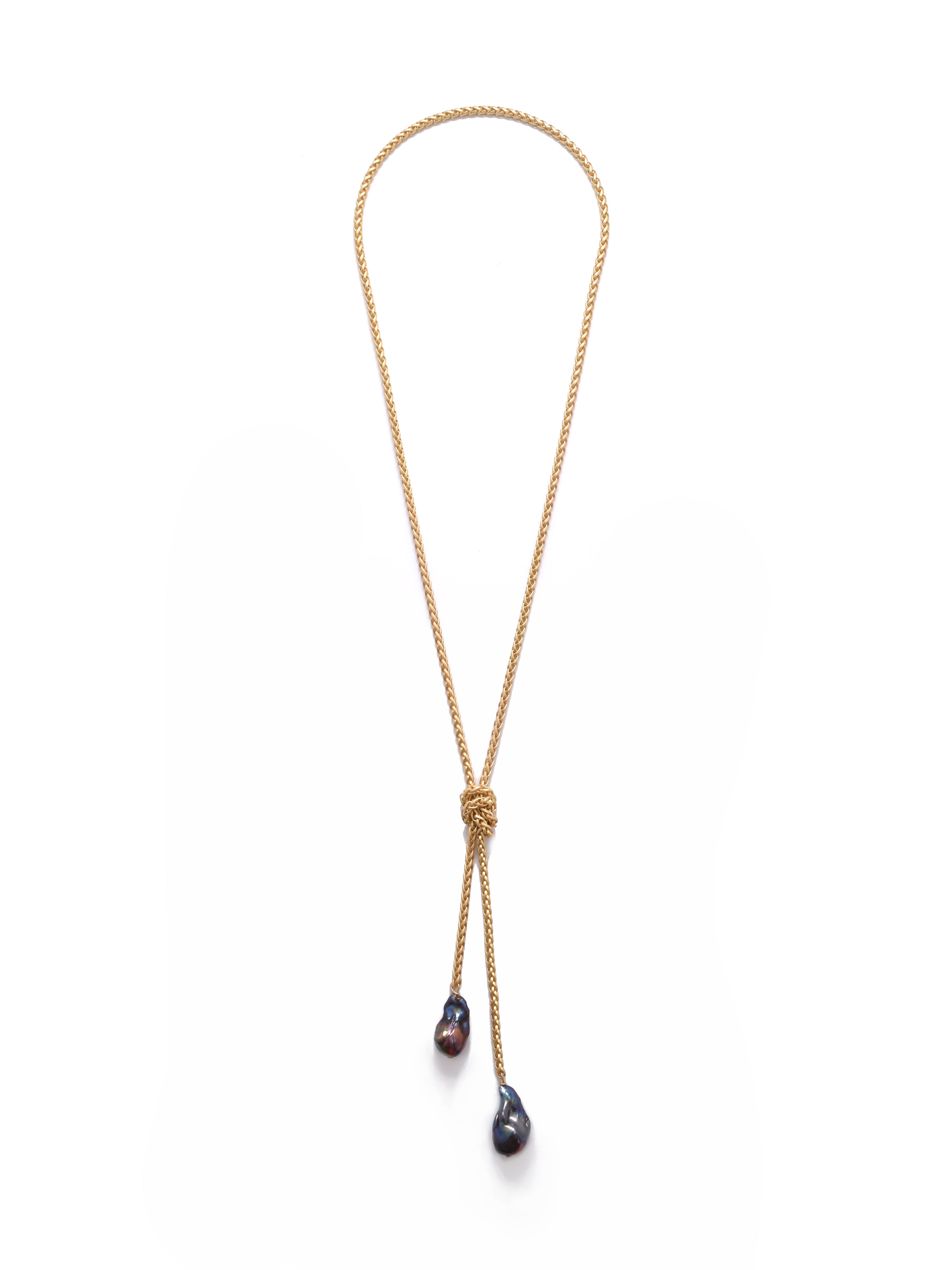 Legare Gold Lariat- Peacock Pearl