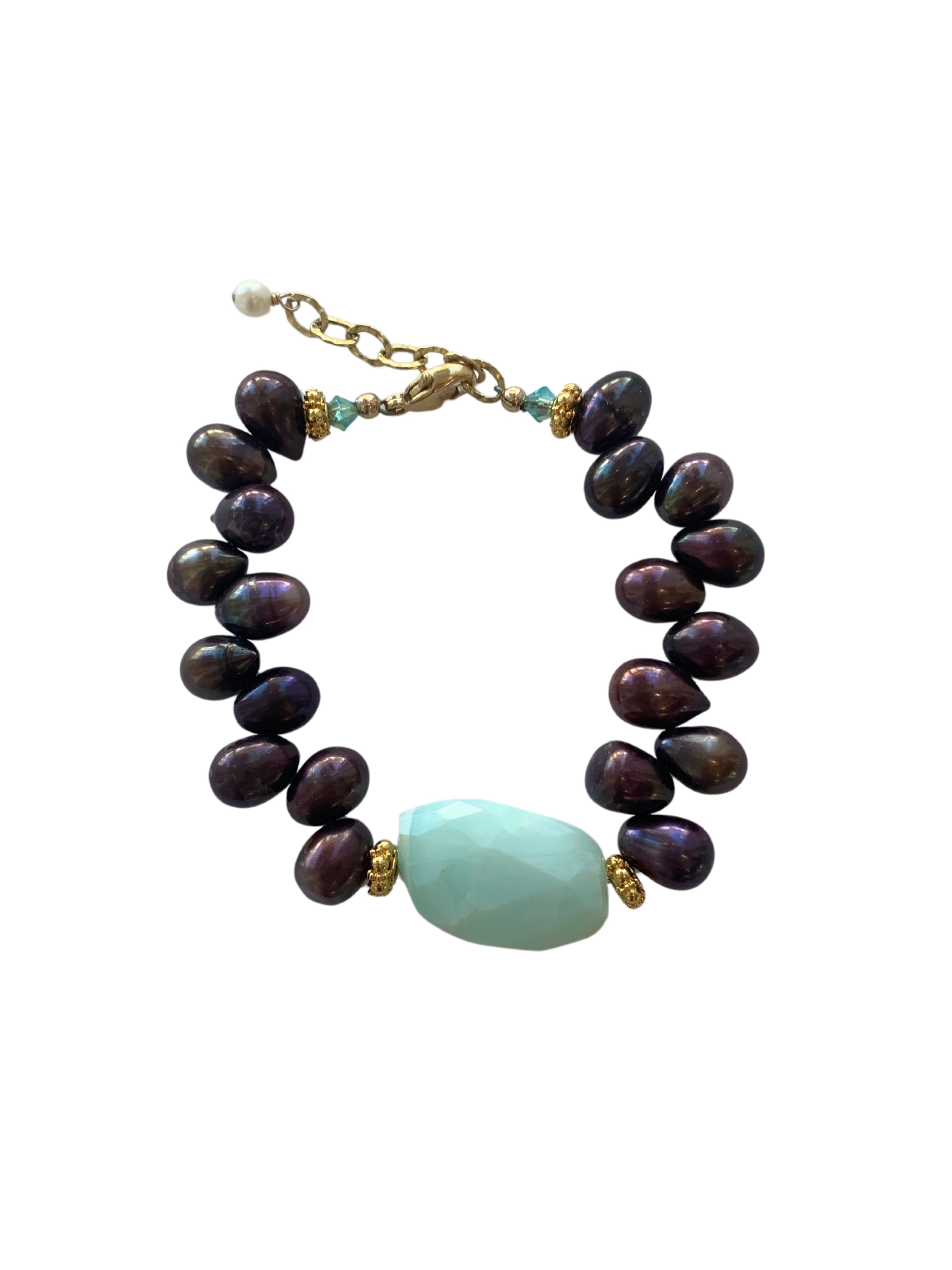 Grace Bracelet with Blue Peruvian Opal