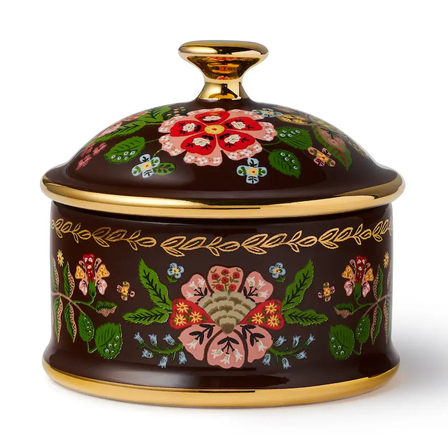 Gracie Porcelain Box for jewelry and keepsakes on a white background