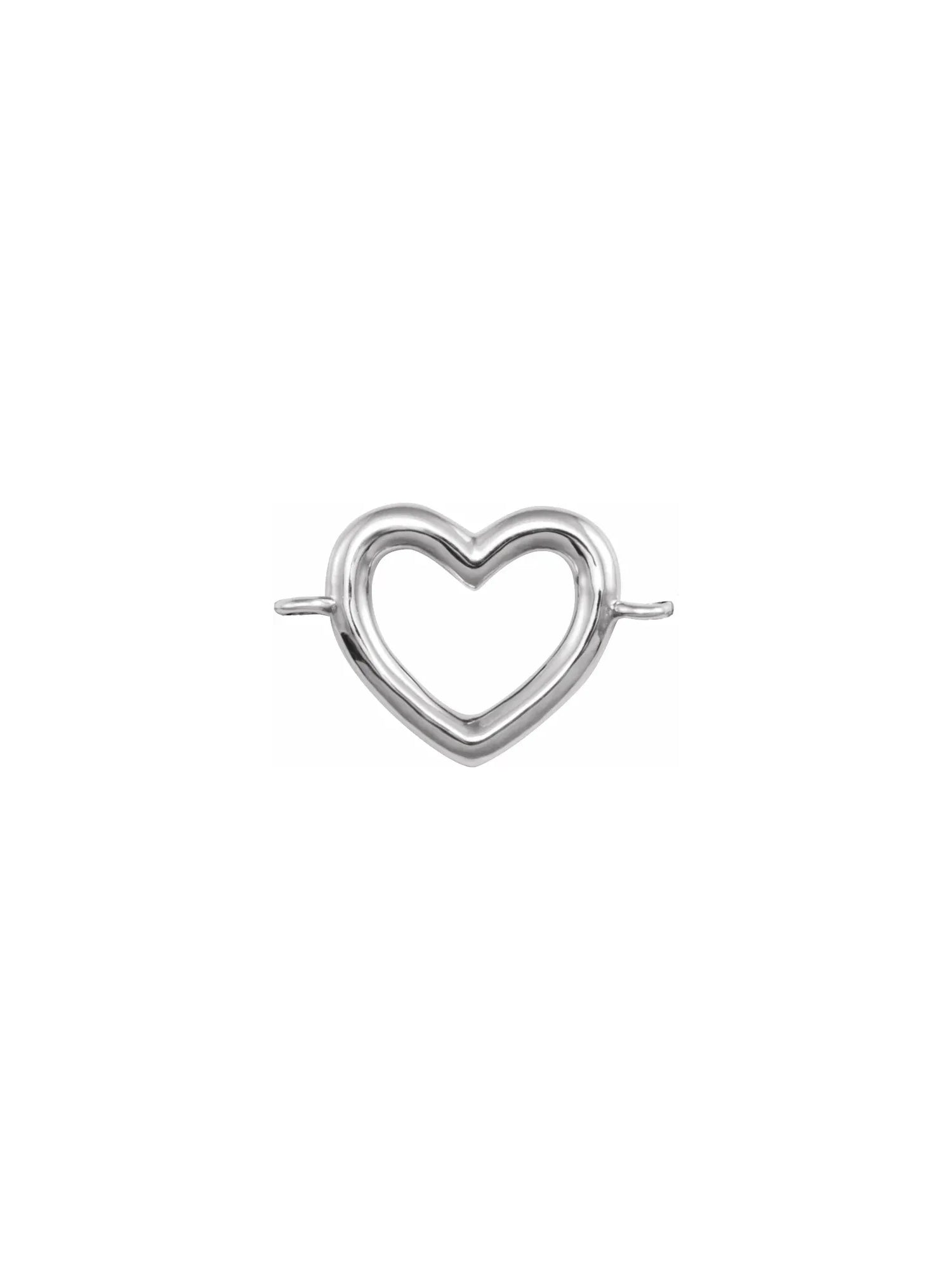 Heart Charm for Permanent Jewelry in sterling silver