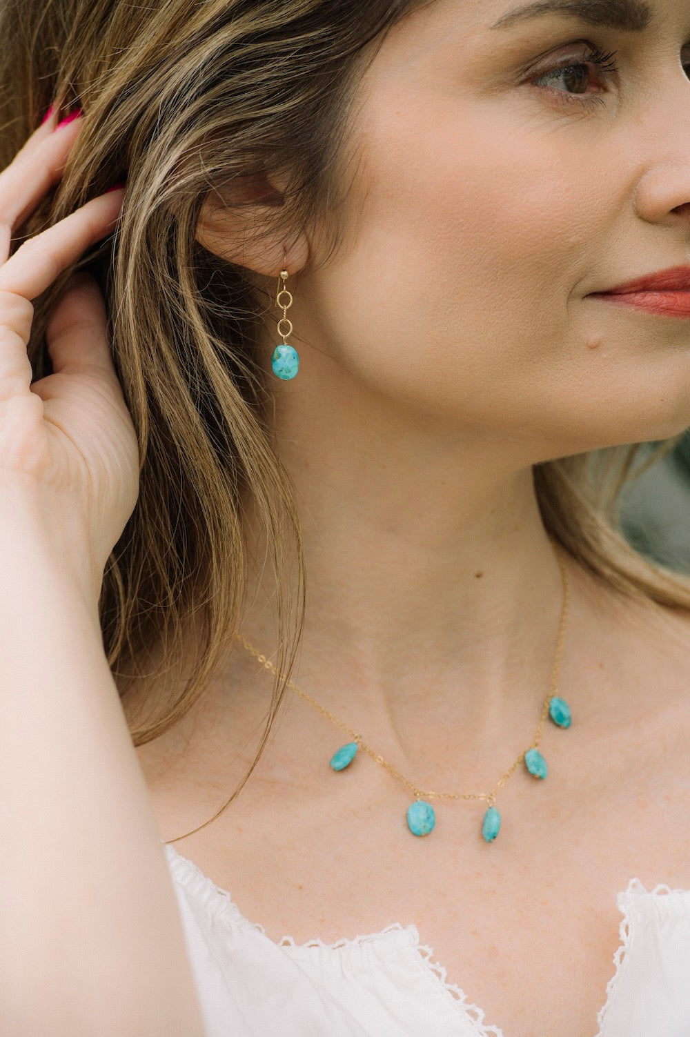 Gemma Earrings in Turquoise