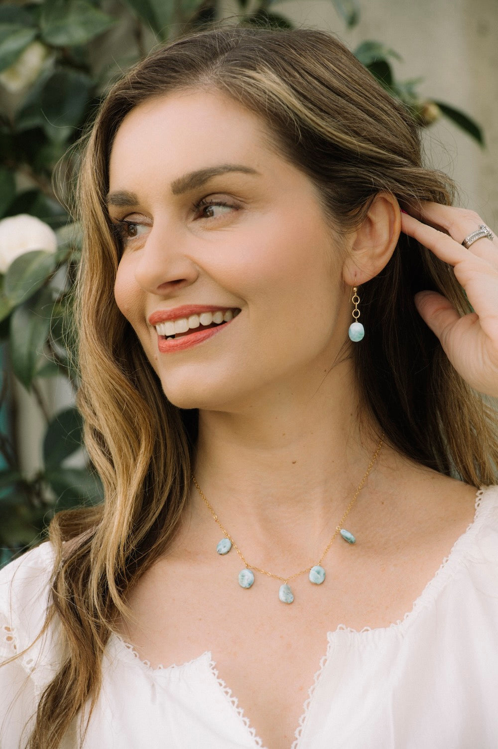 Gemma Necklace in Larimar