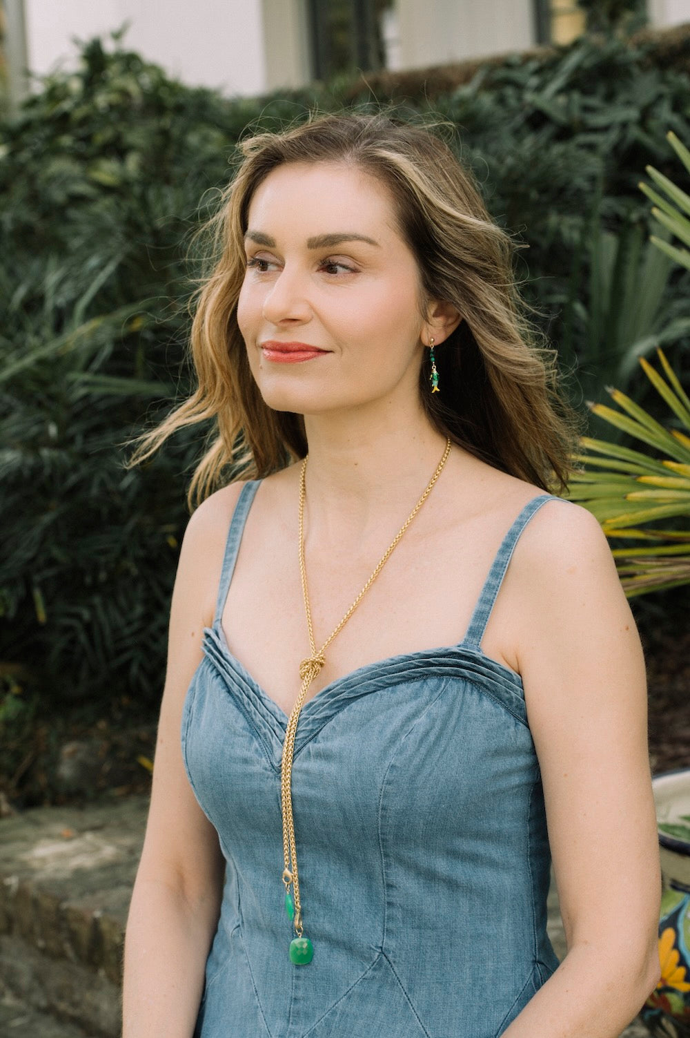 Chrysoprase Rectangle Charm