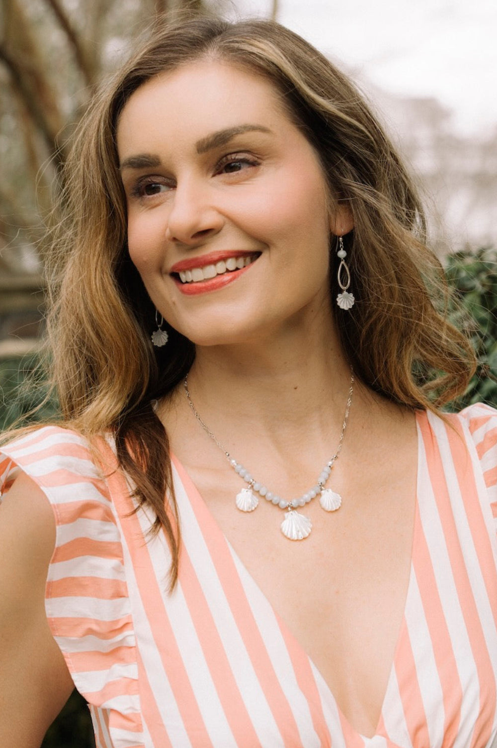 Seafoam Scallop Earrings