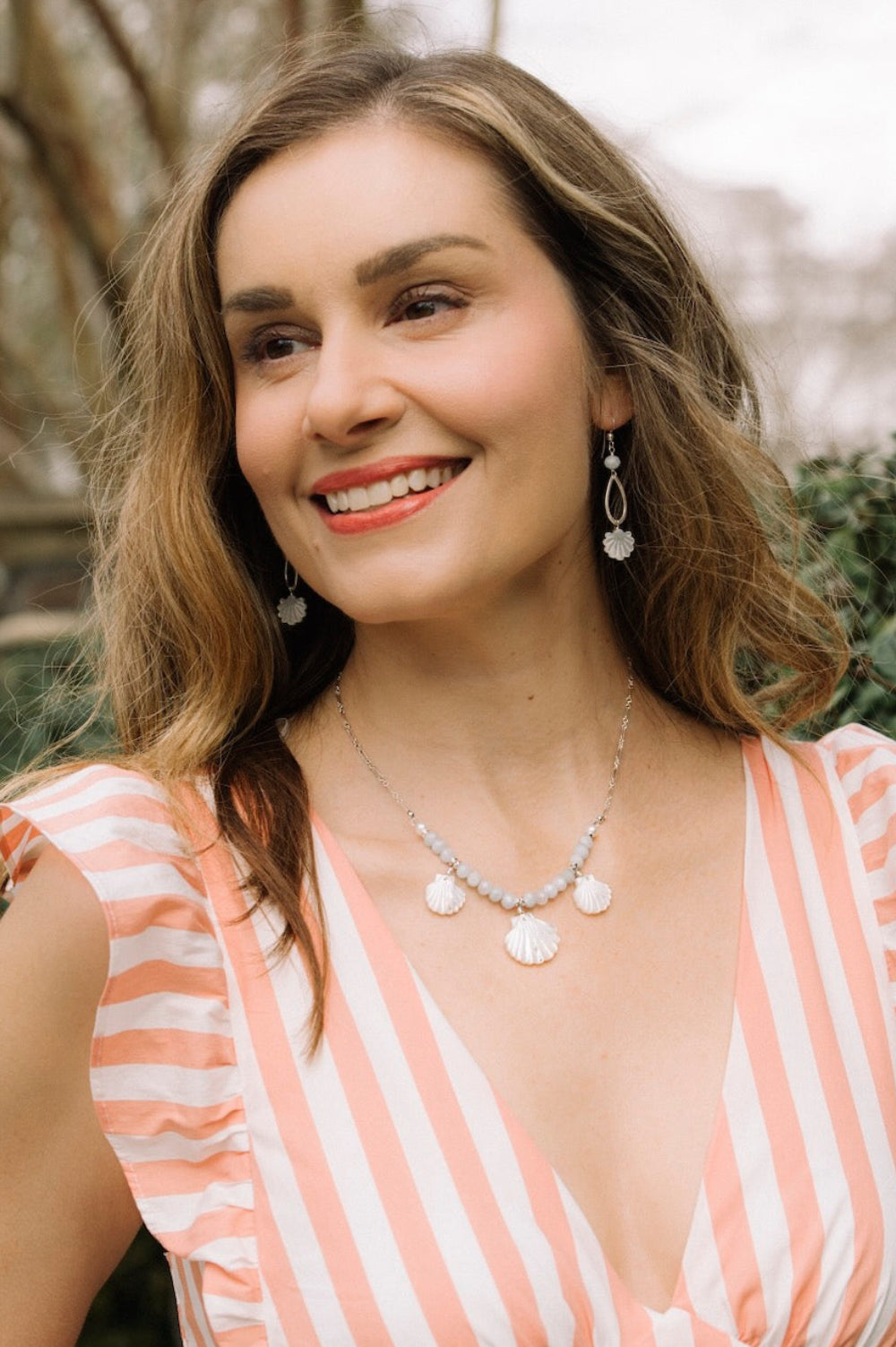 Seafoam Scallop Necklace