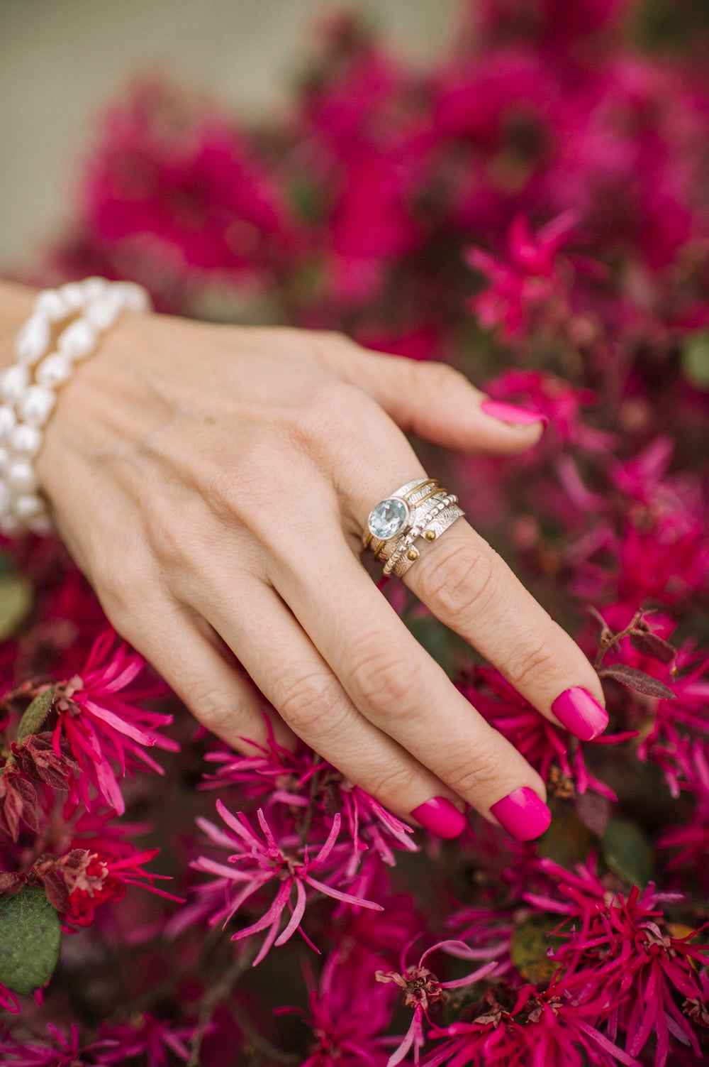 Blue Topaz Spinner Ring