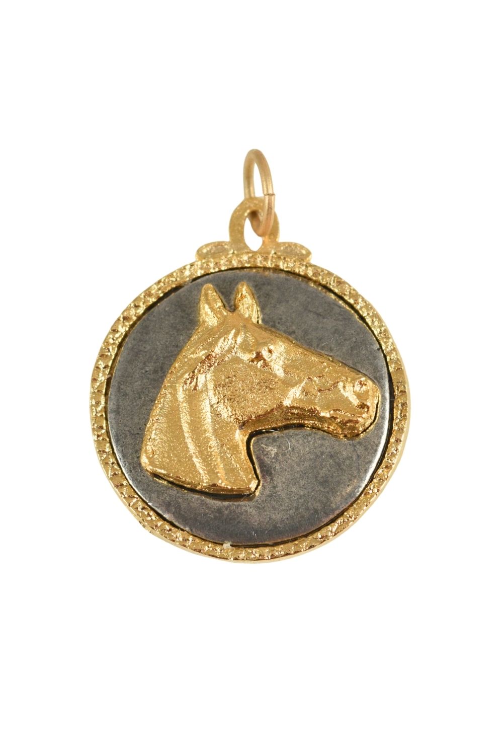 Mixed Metal Horse Head Charm