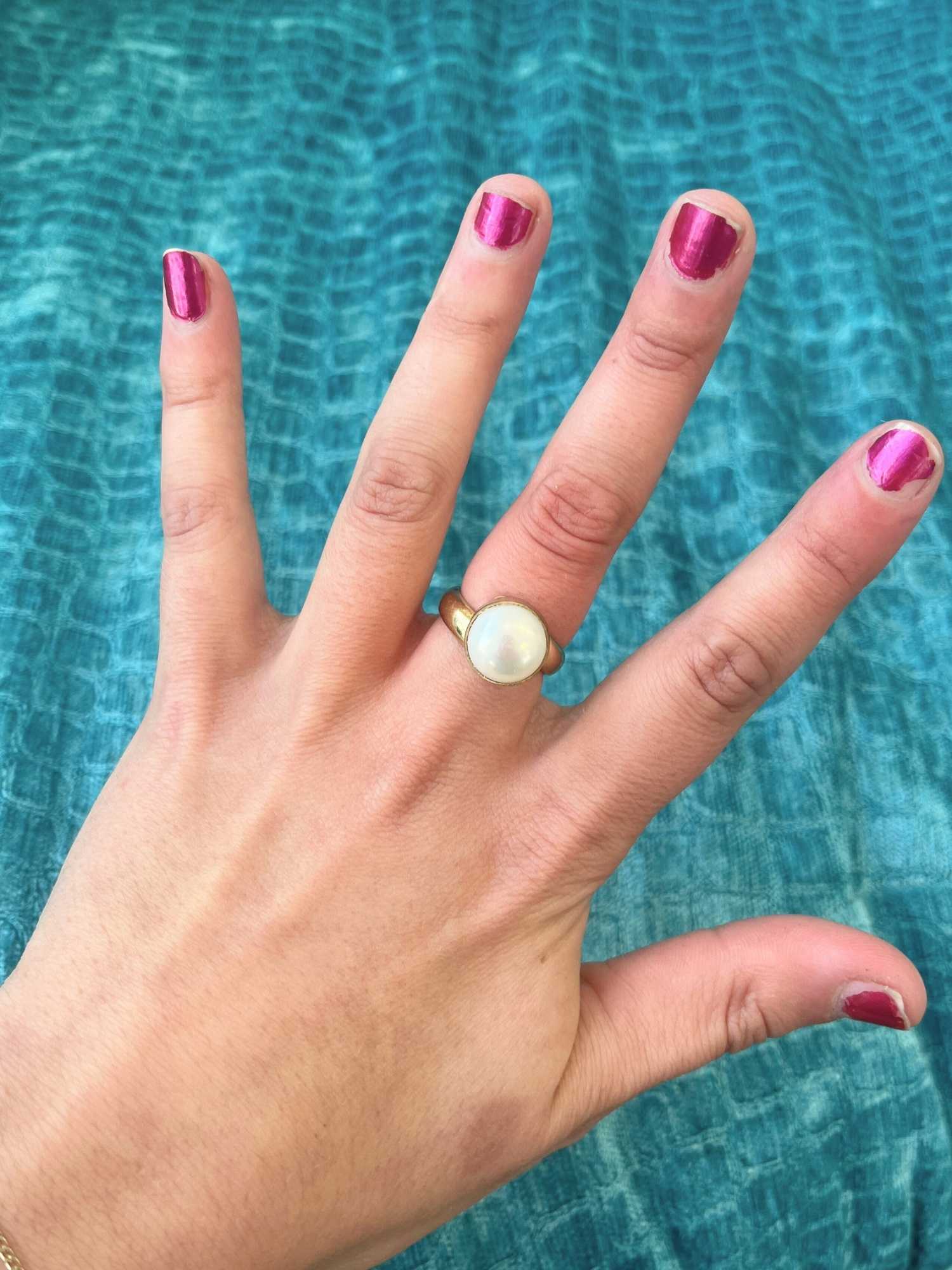 Island Pearl Adjustable Ring 