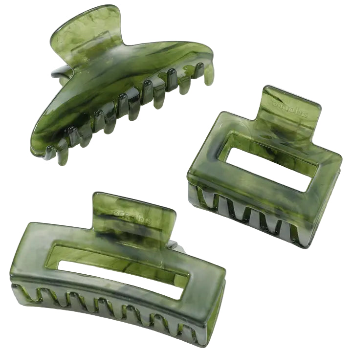 Olive Green Claw Clip