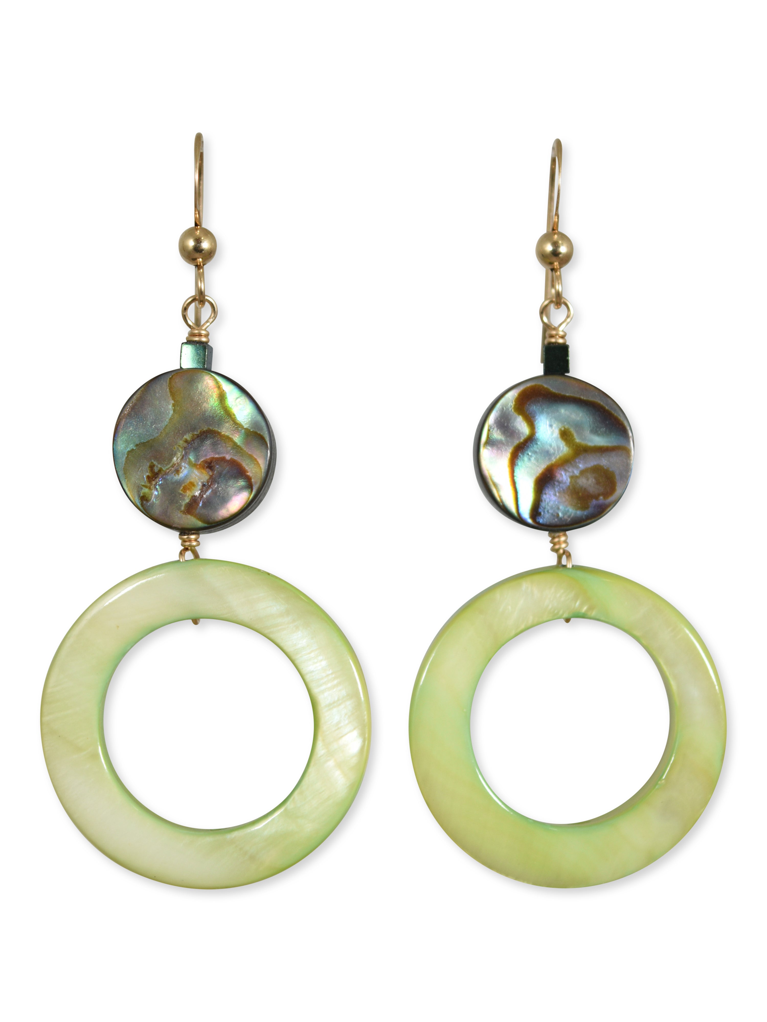 Kaia Abalone Hoop Earrings