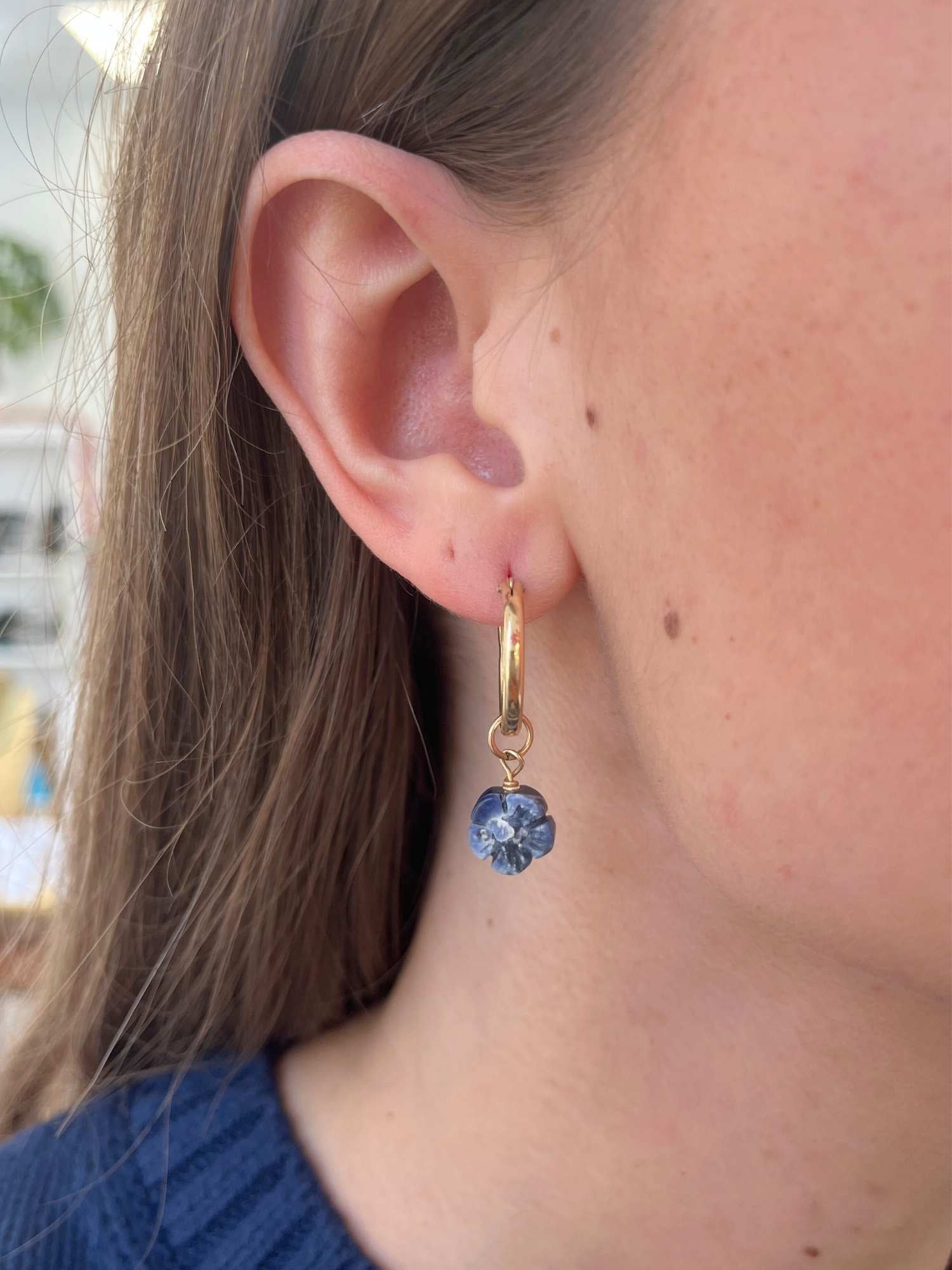 Kyanite Flower Charms