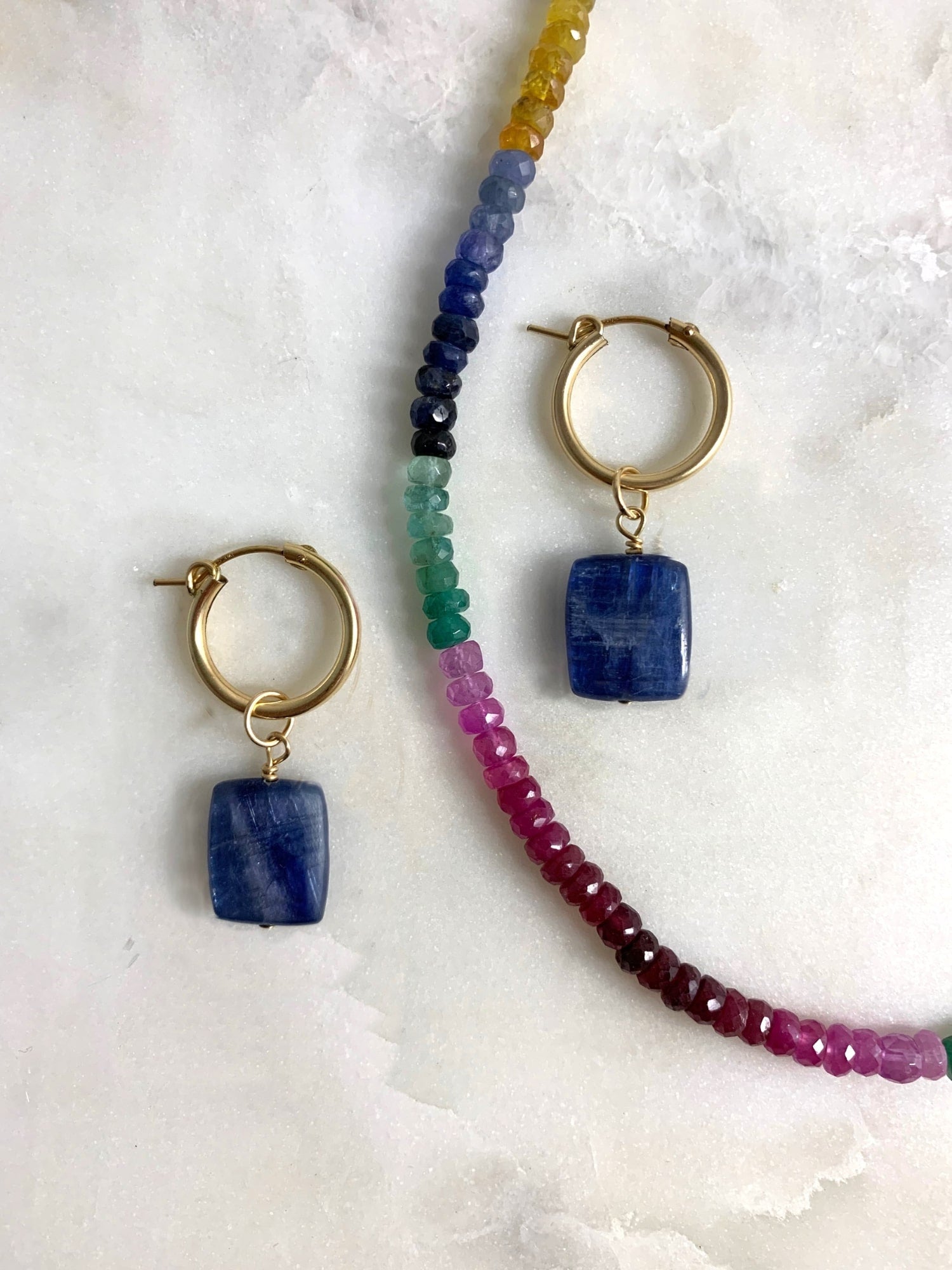 Kyanite Rectangle Charms