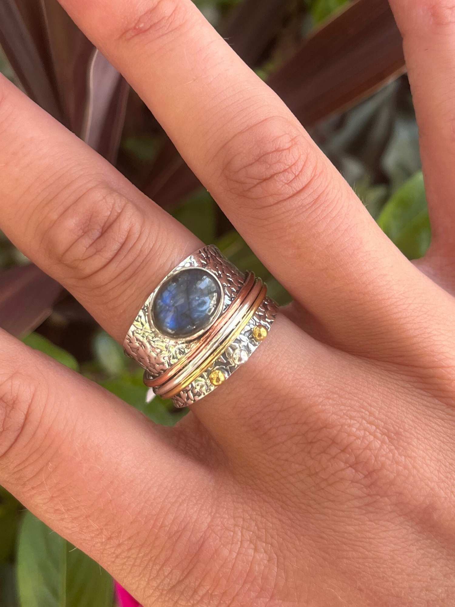 Labradorite Spinner Ring 