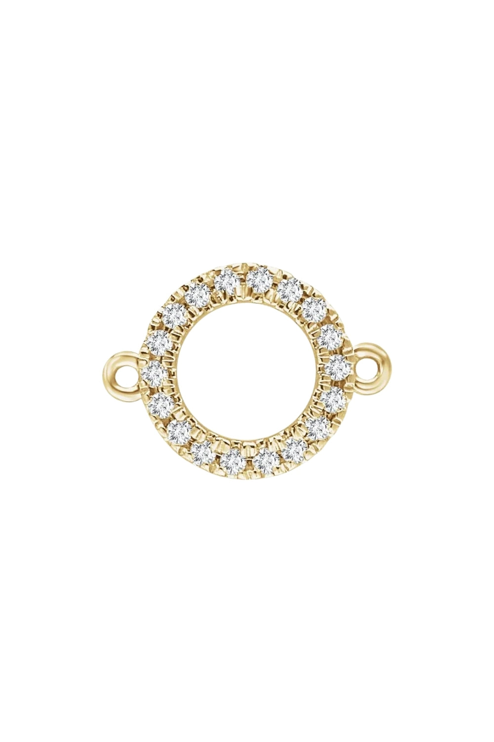 Large Diamond Circle Charm