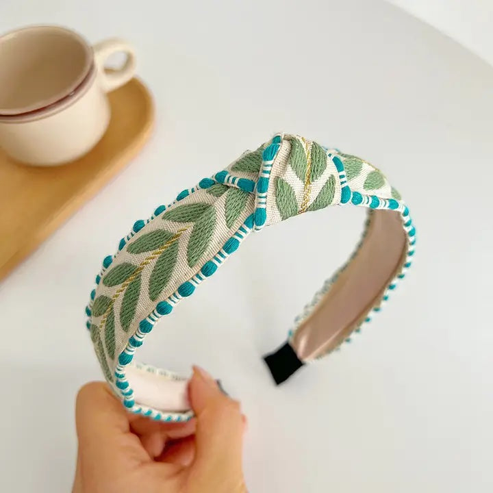 Lily Leaf Headband in Green