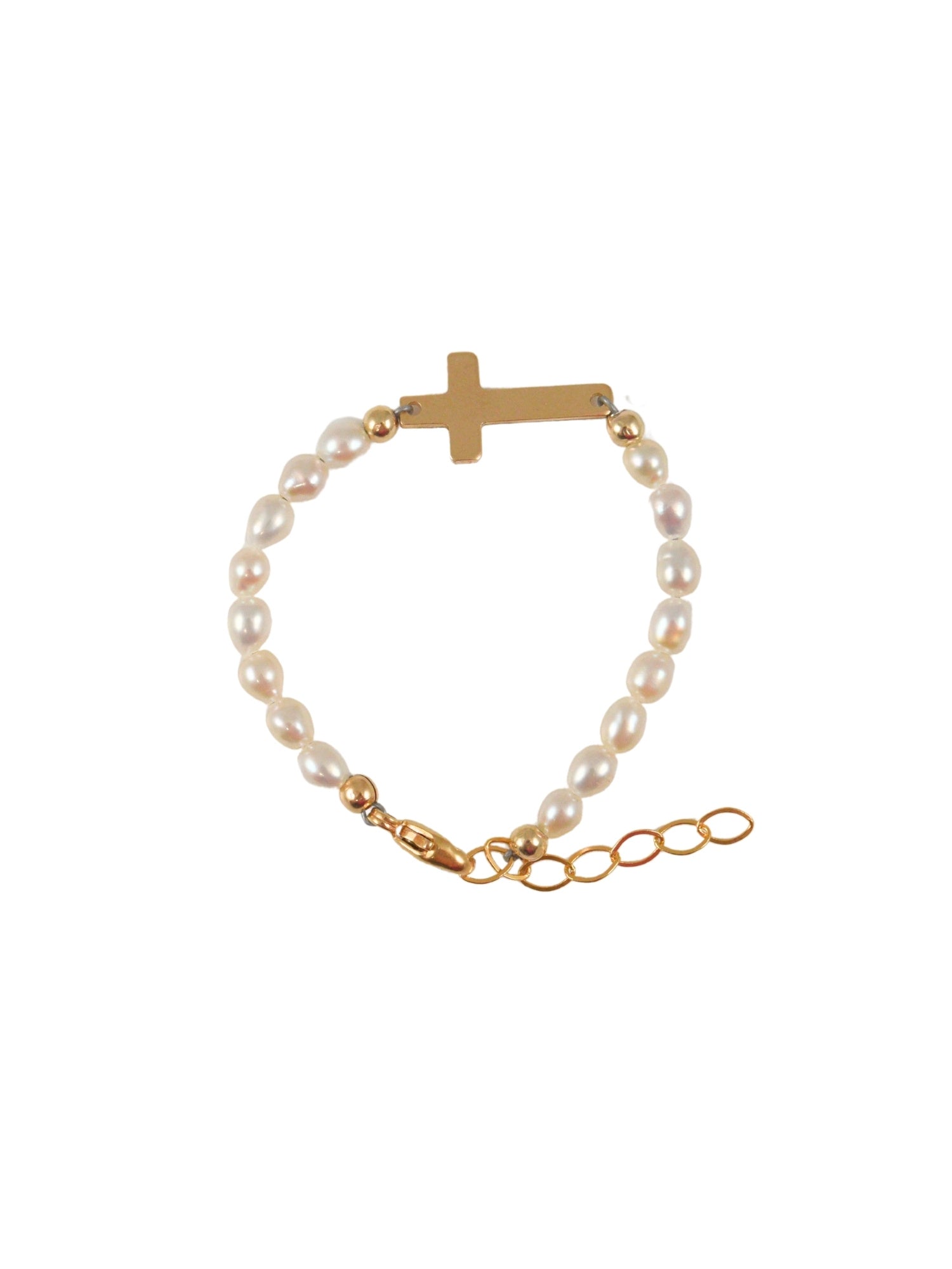 Pearl Cross Bracelet