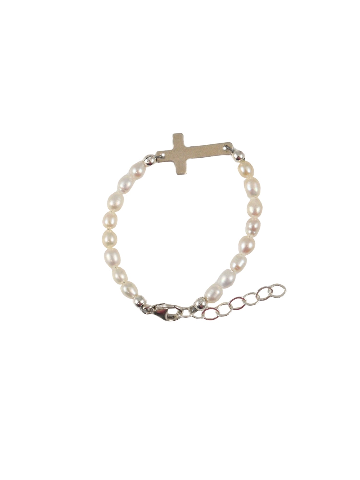 Pearl Cross Bracelet