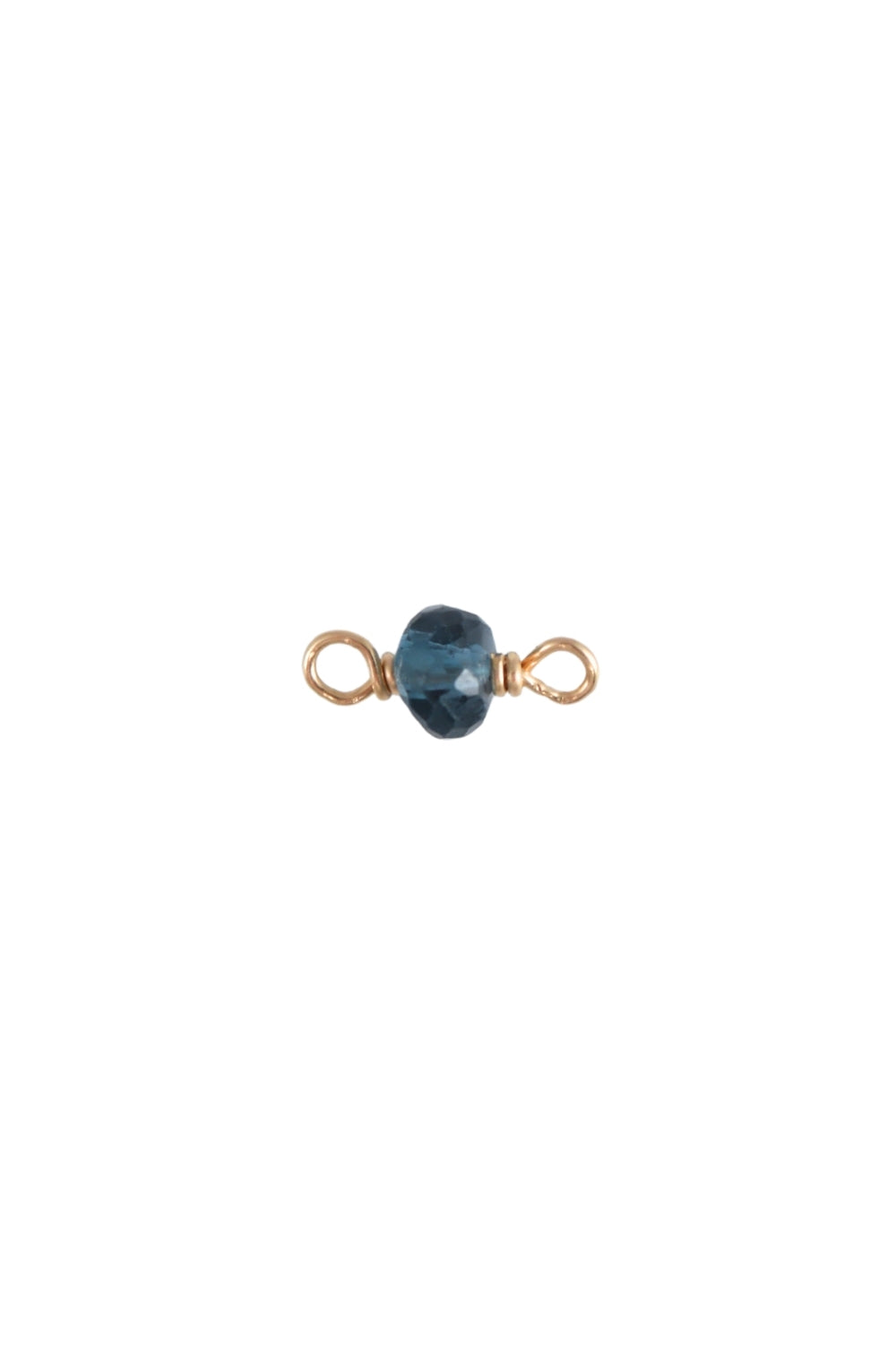 London Blue Topaz Charm for Permanent Jewelry