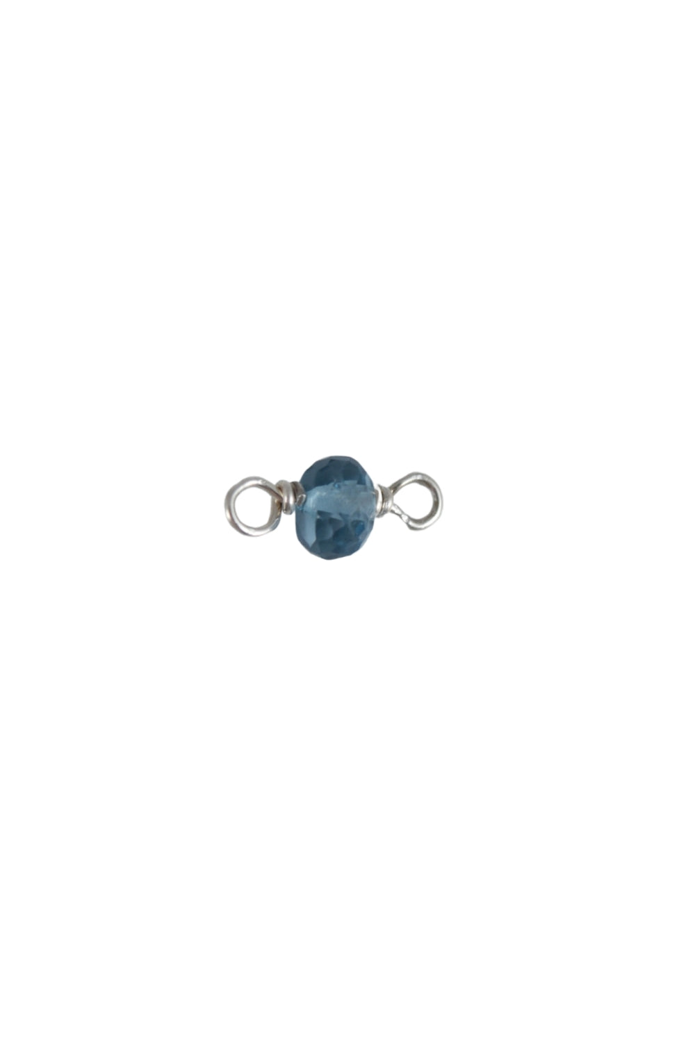 London Blue Topaz Charm for Permanent Jewelry