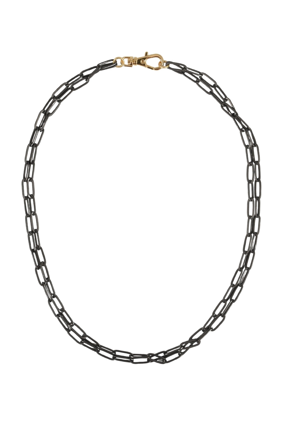 Matte Black Paperclip Necklace