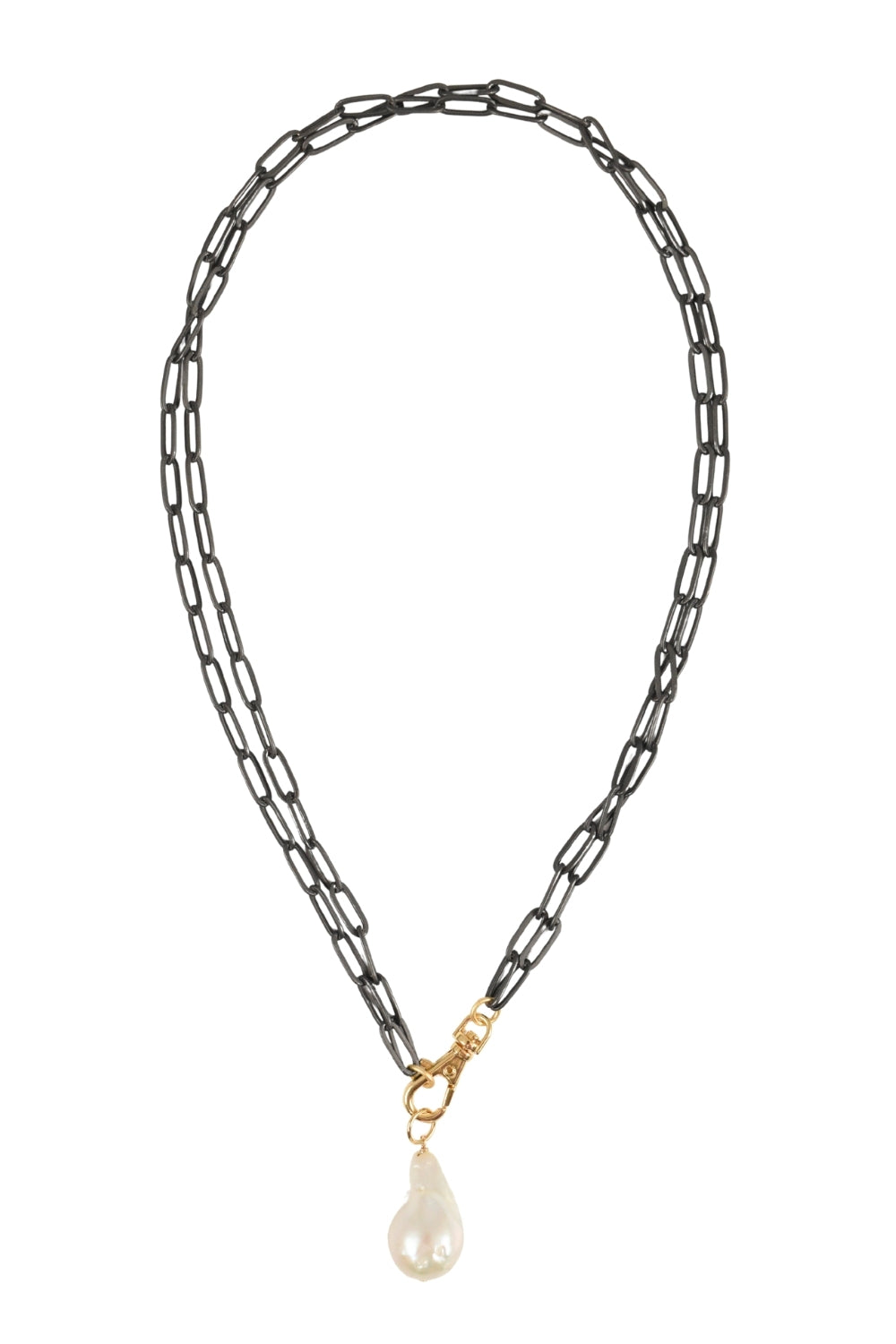 Large White Baroque Pearl Charm