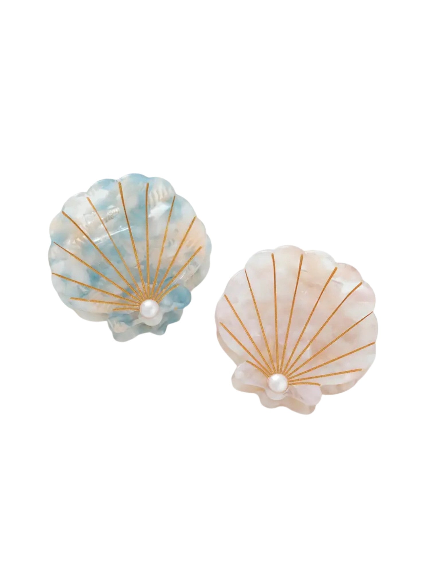 Mini Pearl Scallop Shell Claw Clip 