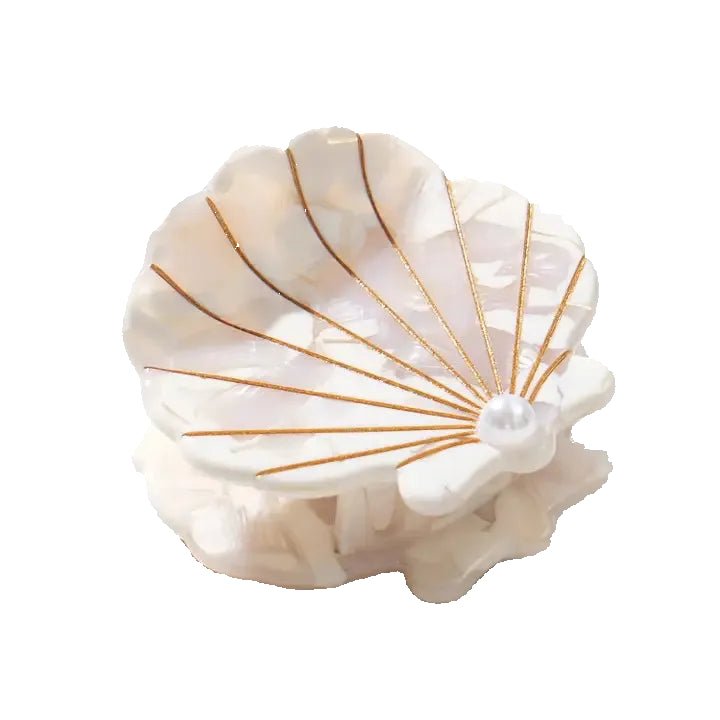 Mini Pearl Scallop Shell Claw Clip