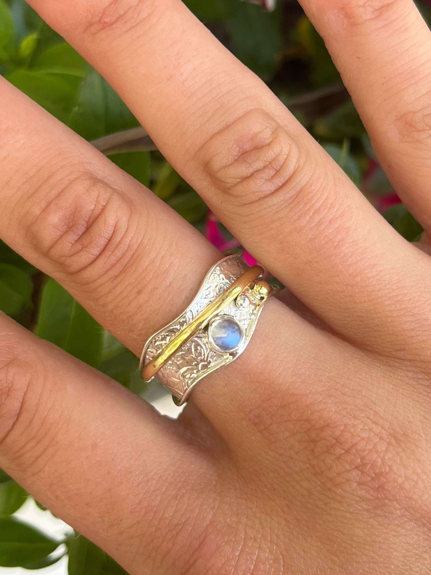 Moonstone Spinner Ring 