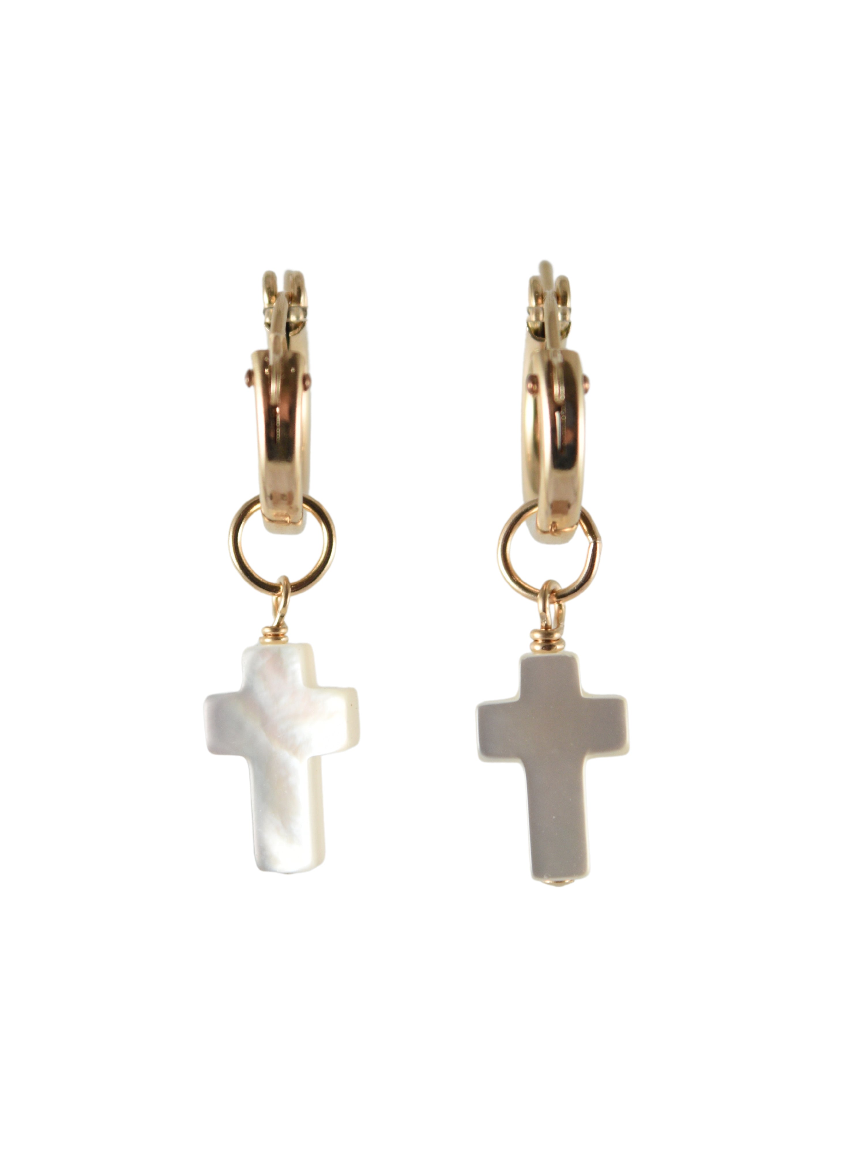 Cross Charm in Mother of Pearl