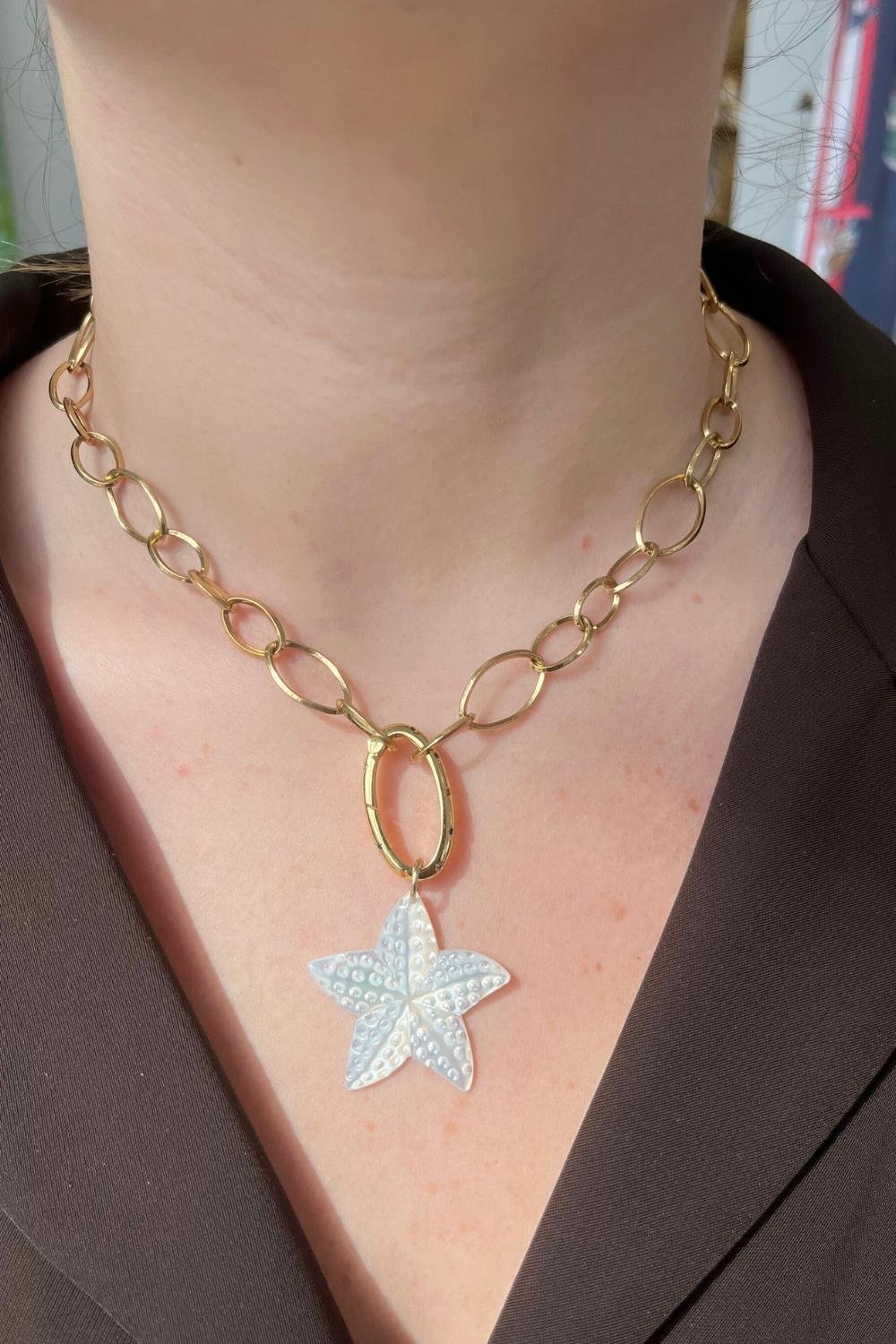 Mother of Pearl Starfish Charm