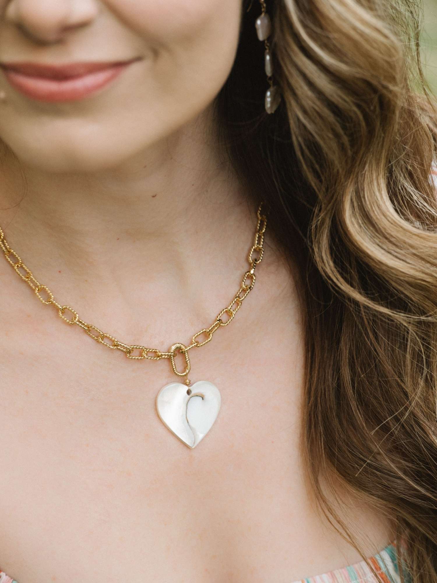 Large Nautilus Heart Charm