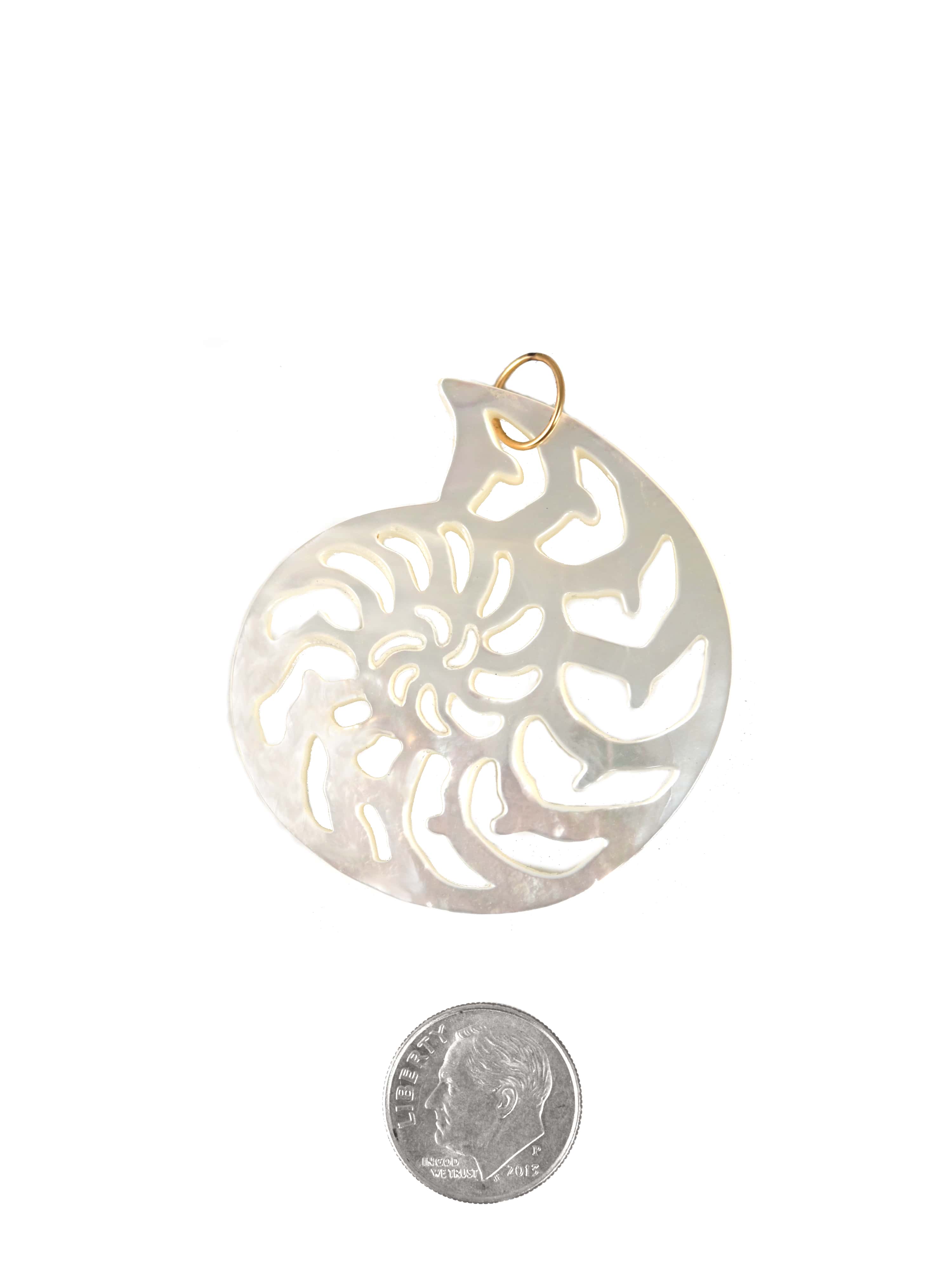 Nautilus Mother of Pearl Charm