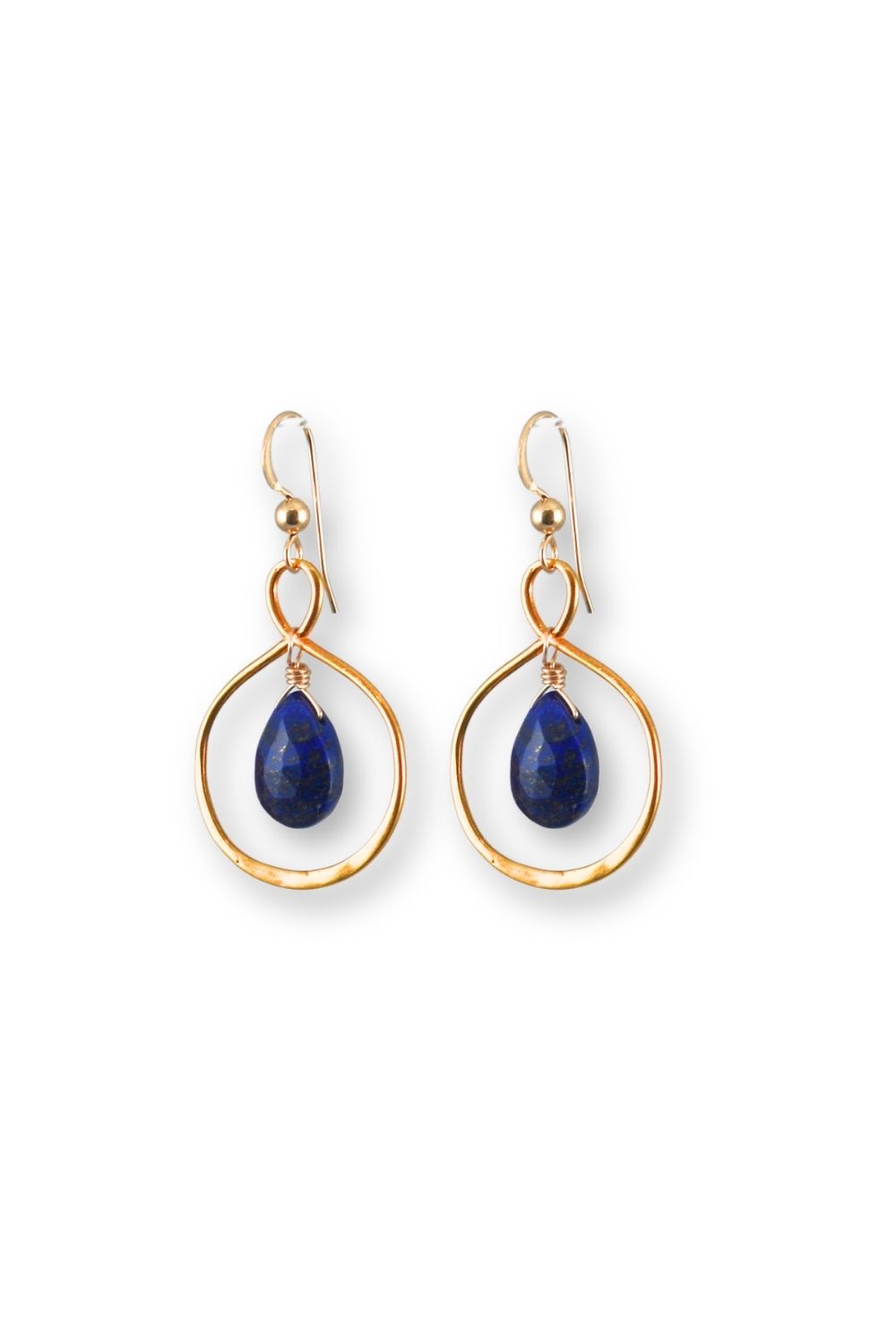 Neptune Earrings in Lapis