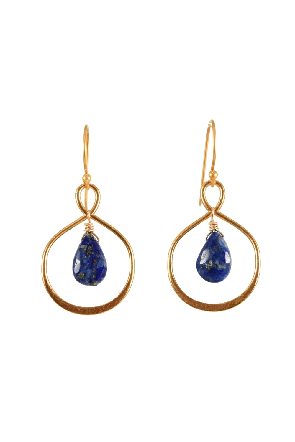 Neptune Earrings in Lapis