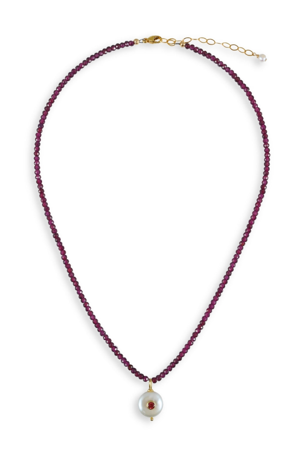 Noelle Necklace in Garnet